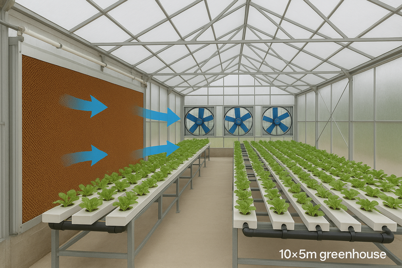Exhaust fans + Cooling pad